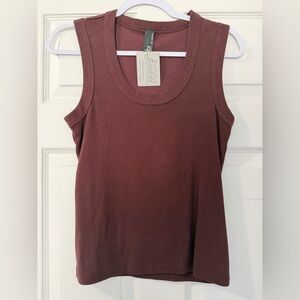 Classic Scoop Tank Top by Bobi Los Angeles in Brown